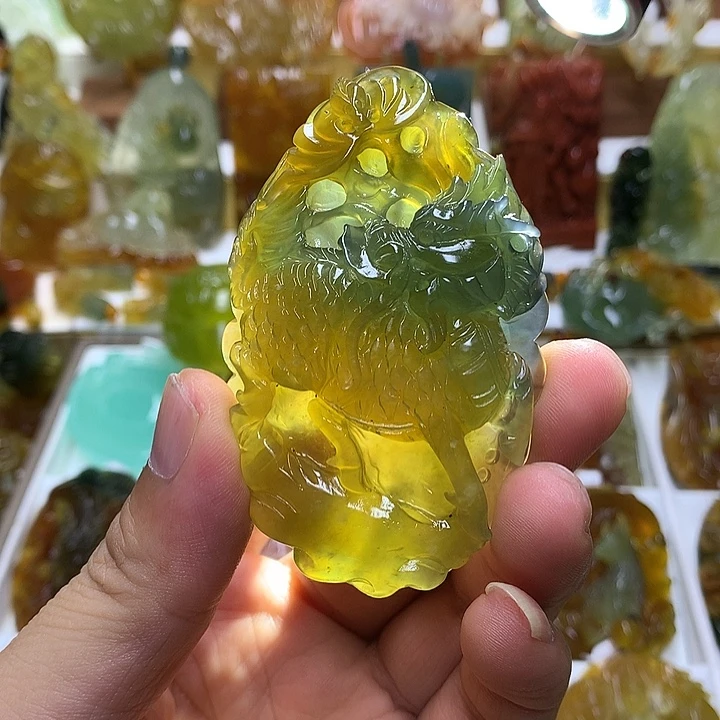 未镶嵌蛇纹石玉珠宝半成品