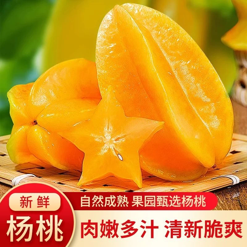 杨桃酸甜整箱热带果新鲜现摘酸甜扬桃包邮新鲜大果甜杨桃当季水果