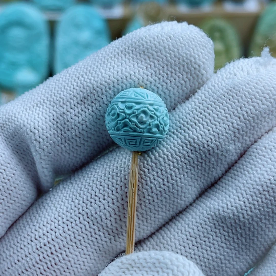 绿松石未镶嵌珠宝奇石12mm