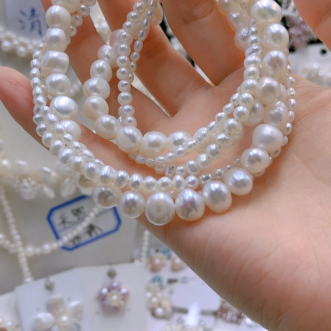 银S925镶嵌耳饰淡水珍珠小***~