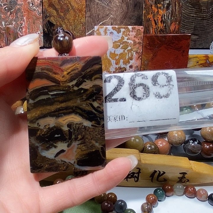 硅化玉未镶嵌天然北票树化玉吊坠