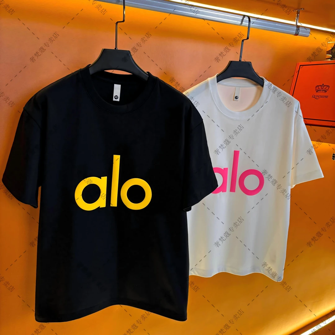 轻奢设计师款纯棉男女同款t恤百搭短袖上衣25A019夏季宽松