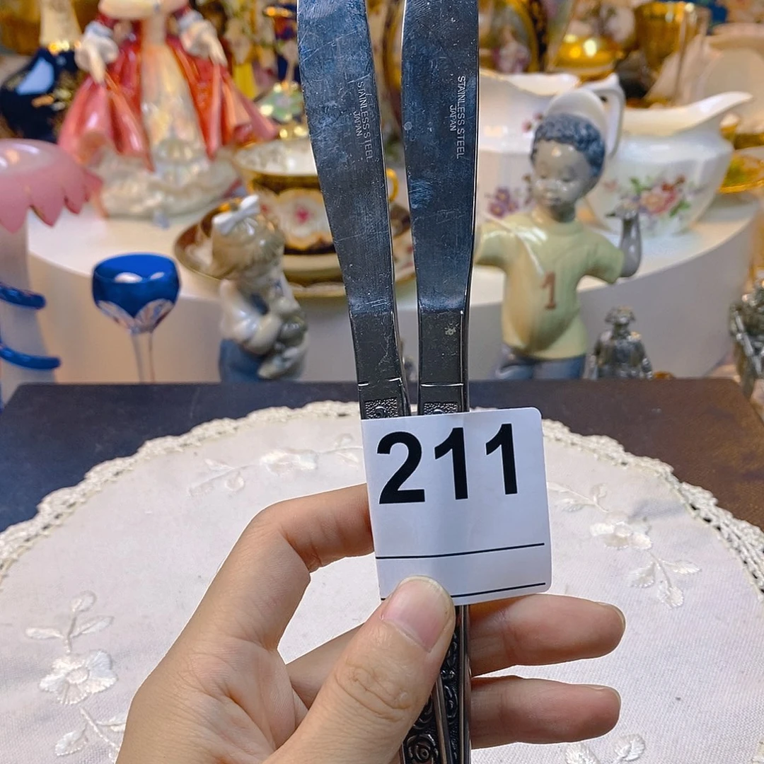 瓷片咖啡杯水晶杯摆件