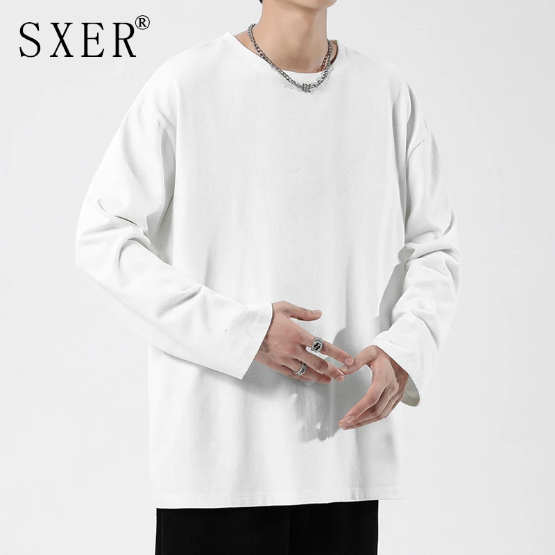 德绒打底衫双面绒圆领长袖纯色上衣休闲内搭男士2022秋冬新款百搭