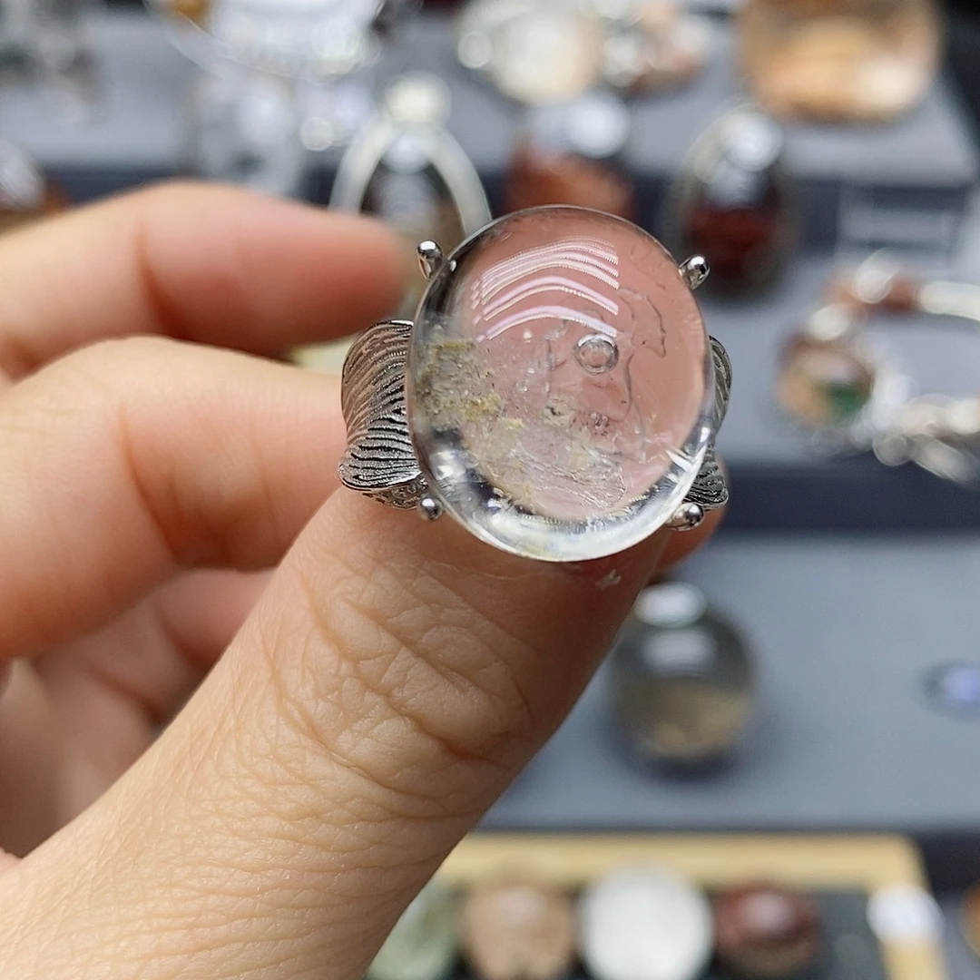 G***星银S925镶嵌珠宝半成品水晶定制水晶