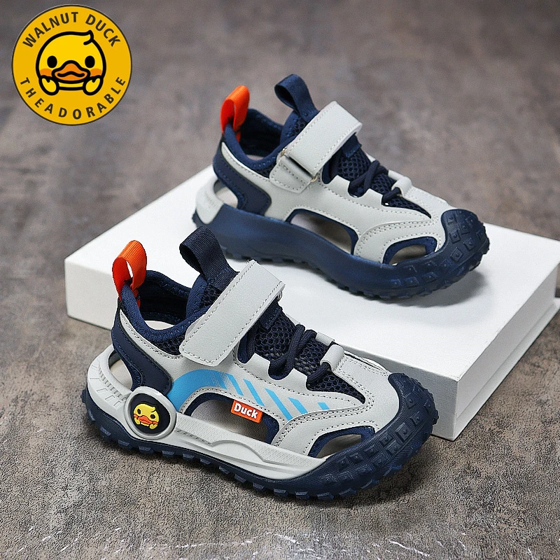 小黄鸭男童凉鞋包头防撞2025夏季新款中大童鞋时尚休闲儿童沙滩鞋