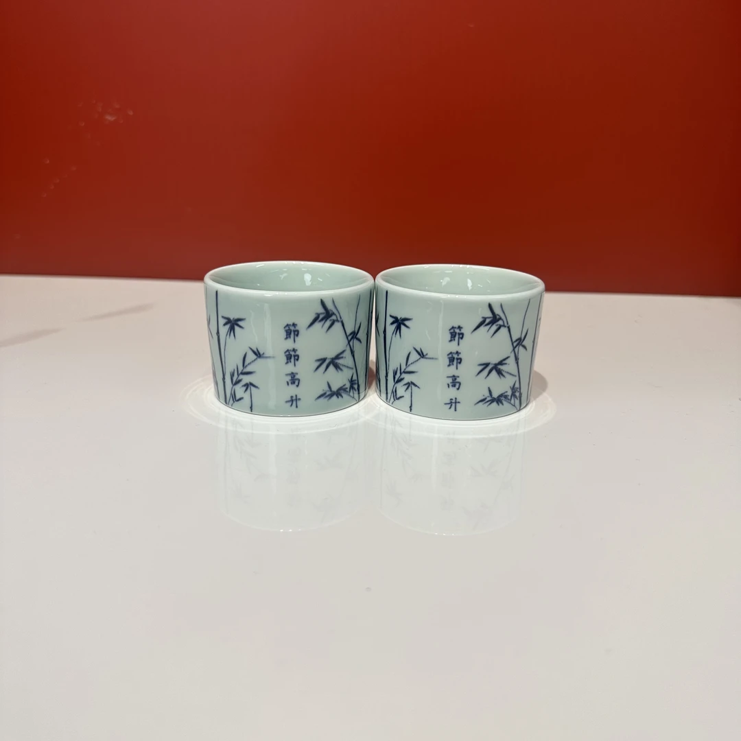 节节高升扳指主人杯一对a38 ZHZ131