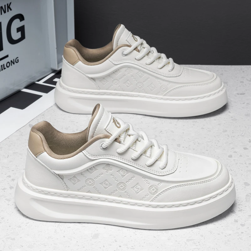 爆款休闲鞋轻便小白鞋2025潮牌舒适防滑厚底男鞋增高2025新款