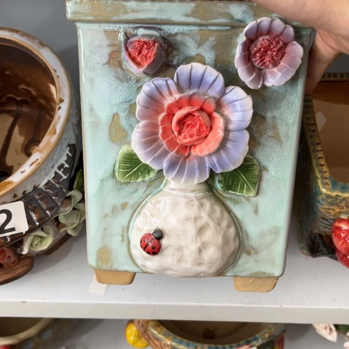 紫砂花盆粗陶材质多肉花盆