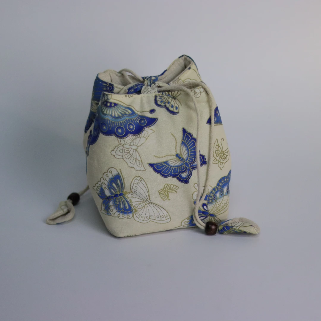 新12151白蝴蝶茶事包