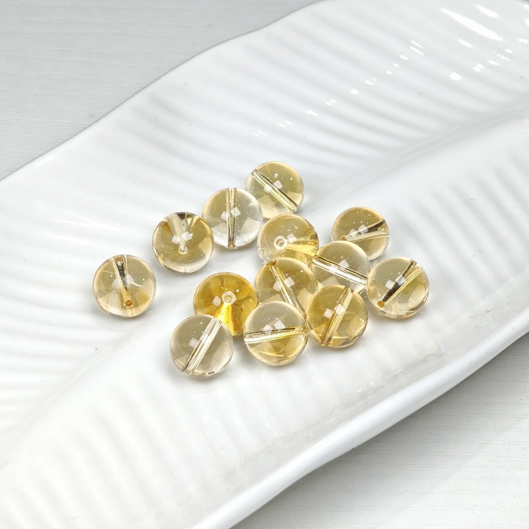 晶匠黄水晶单珠11mm+ 多样性发一 简约 编号BB5099