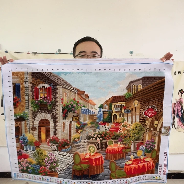 棉手工十字绣成品温馨家园