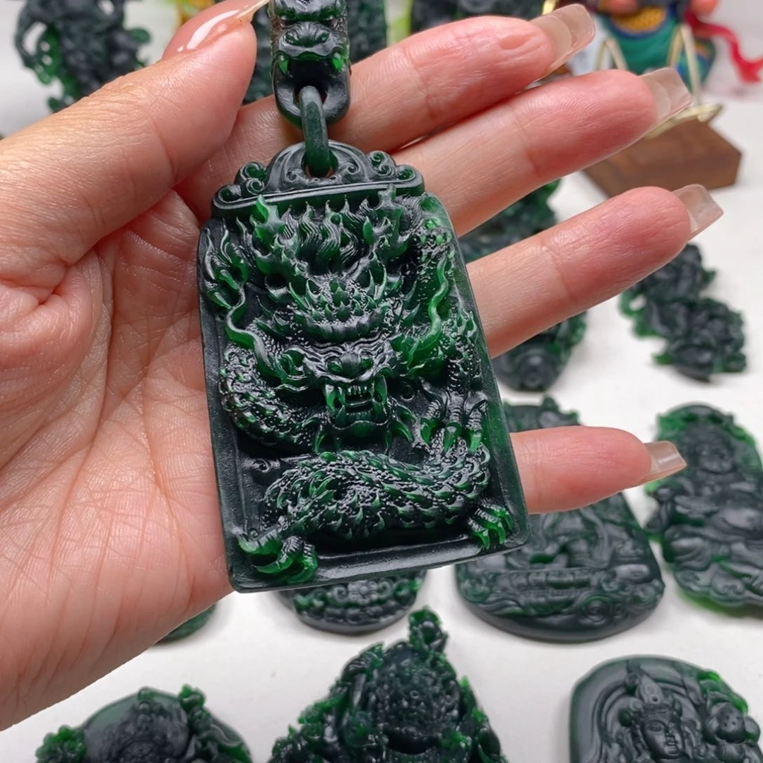*****定制翡翠未镶嵌龙牌