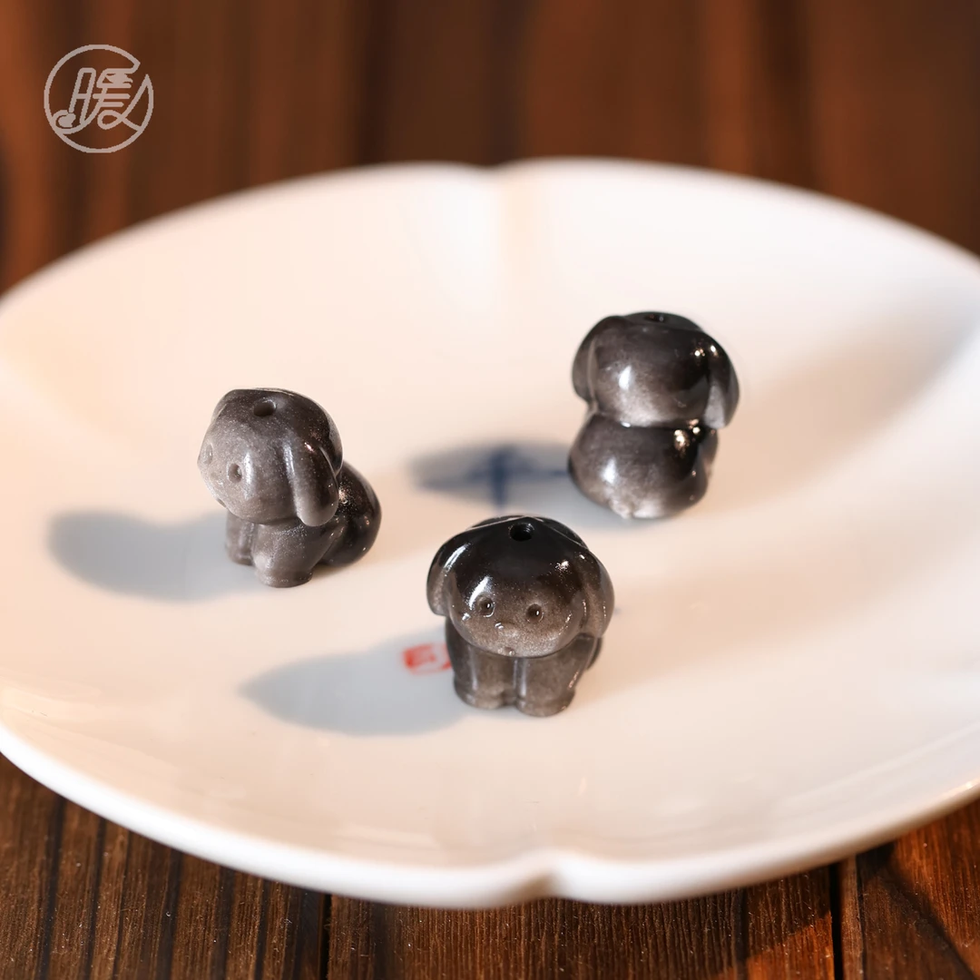 黑曜石小狗雕刻件Z2361多样性发一