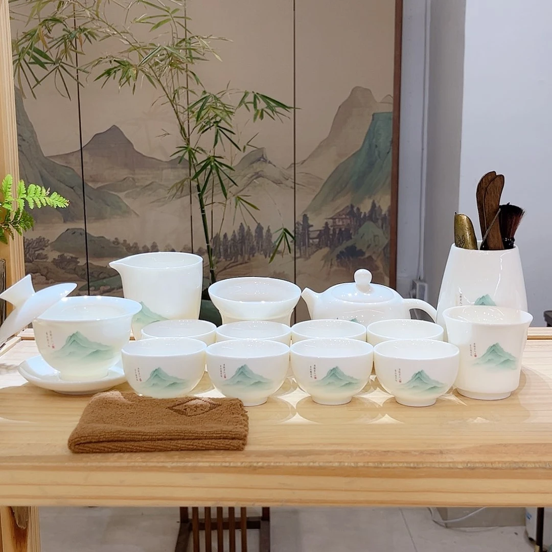 【都彩】又见青山羊脂玉瓷21头