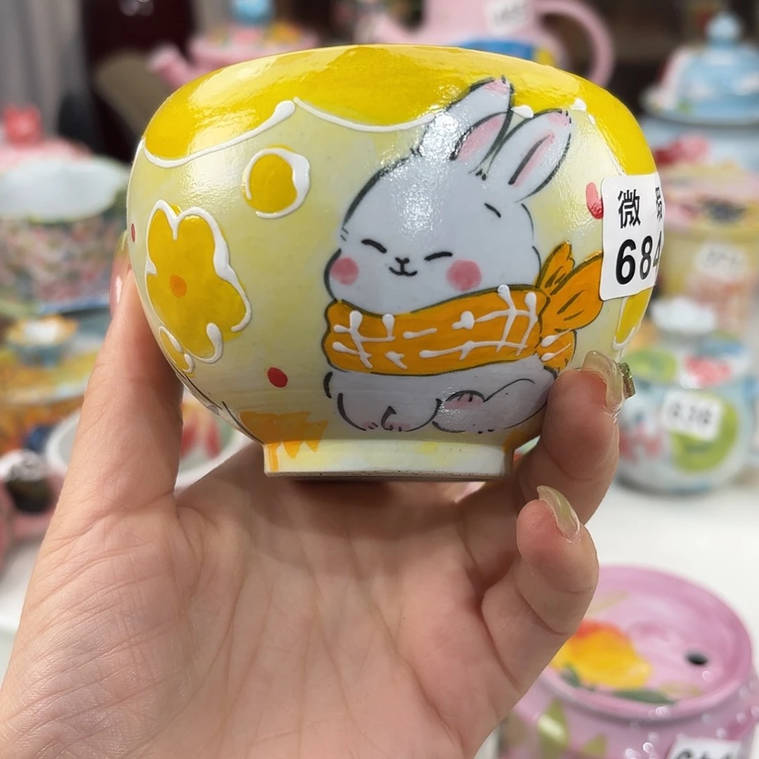 瓷片景德镇手绘高温釉下彩陶瓷茶具