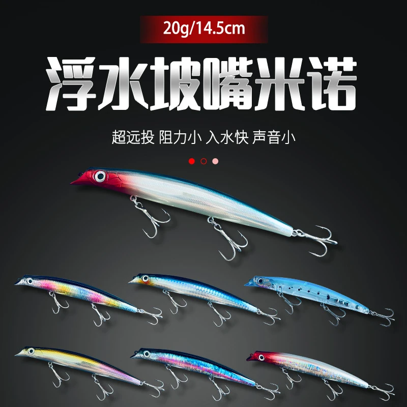 浮水米诺路亚饵 14.5cm/20g水面系远抛投仿真硬饵翘嘴海钓　8043