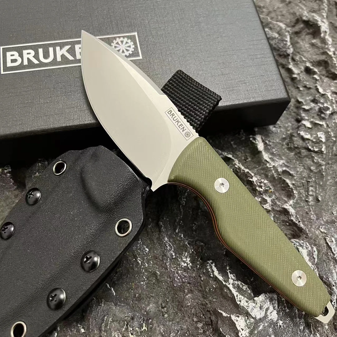 【BK-小矮人】 进口瑞典14C28N钢-超粒子砂缎面刃-户外宽面猎直