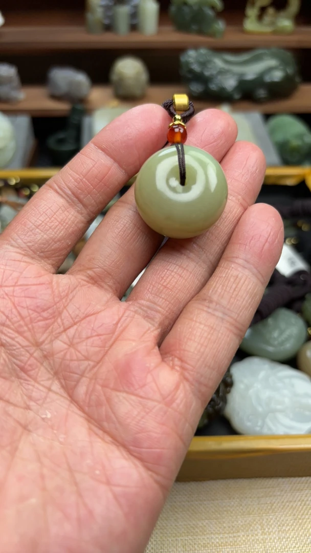 保真和田玉平安扣时尚吊坠百搭精雕拍一发一手工精致气质
