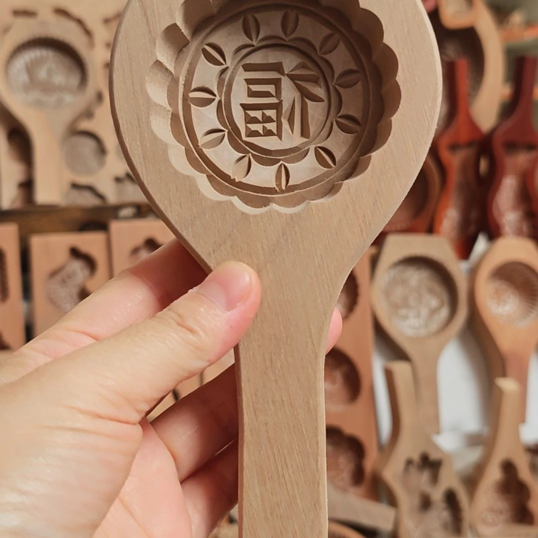 梦***岛手工梨木手工雕刻小号福字