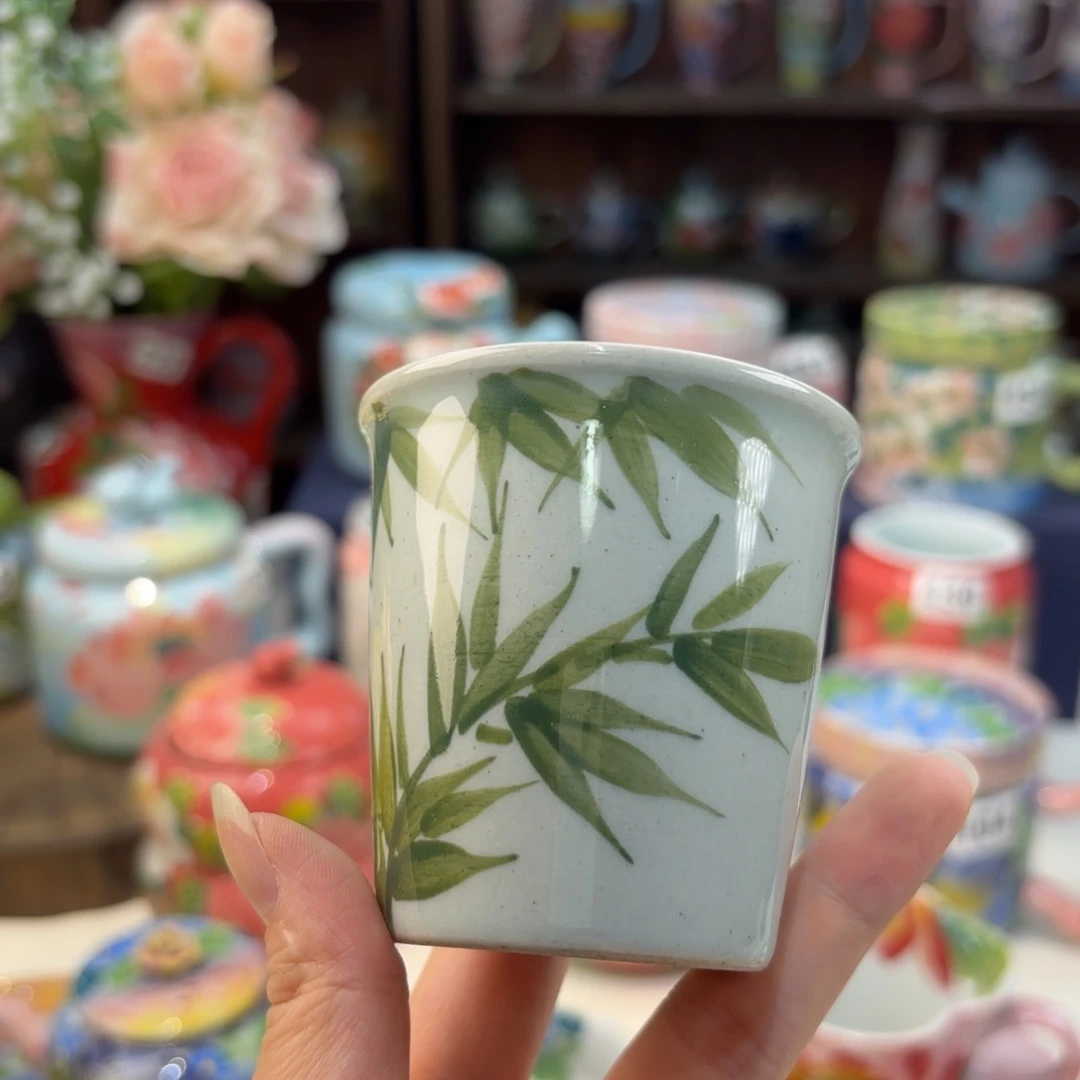 瓷片景德镇手绘高温釉下彩陶瓷茶具