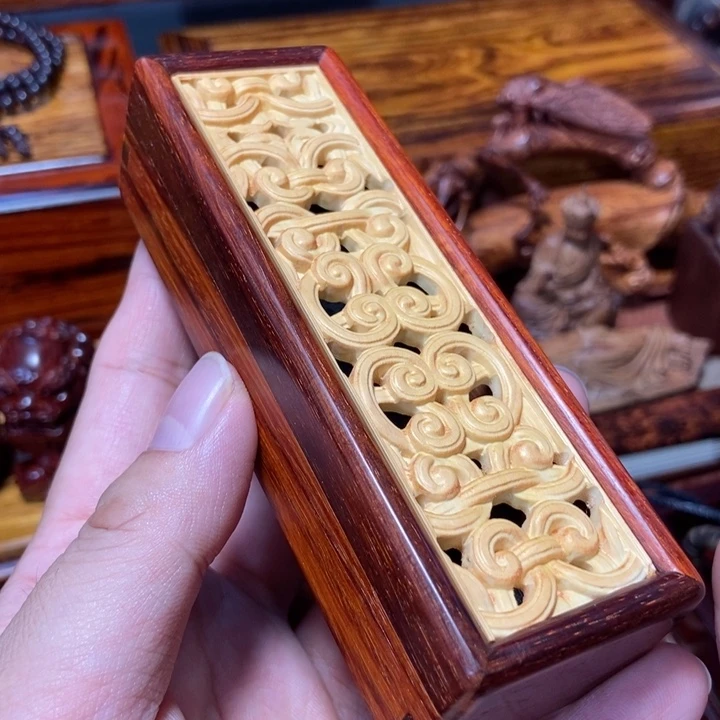 檀香紫檀（小叶紫檀）熏香盒