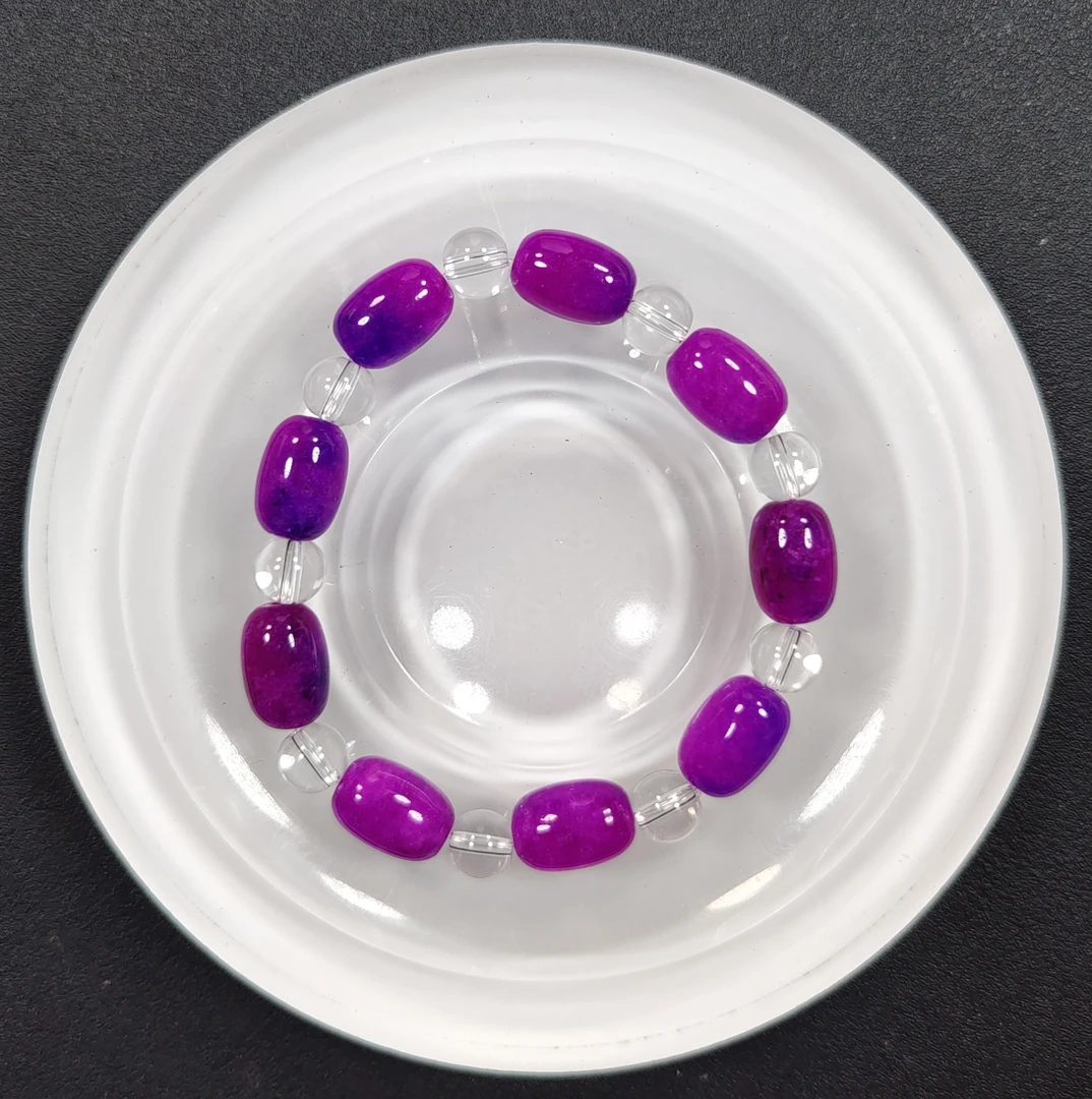 紫色10mm桶珠手串发一条I41