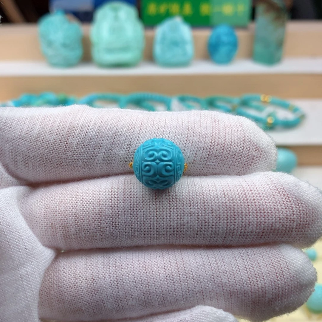 绿松石未镶嵌珠宝奇石11.6mm
