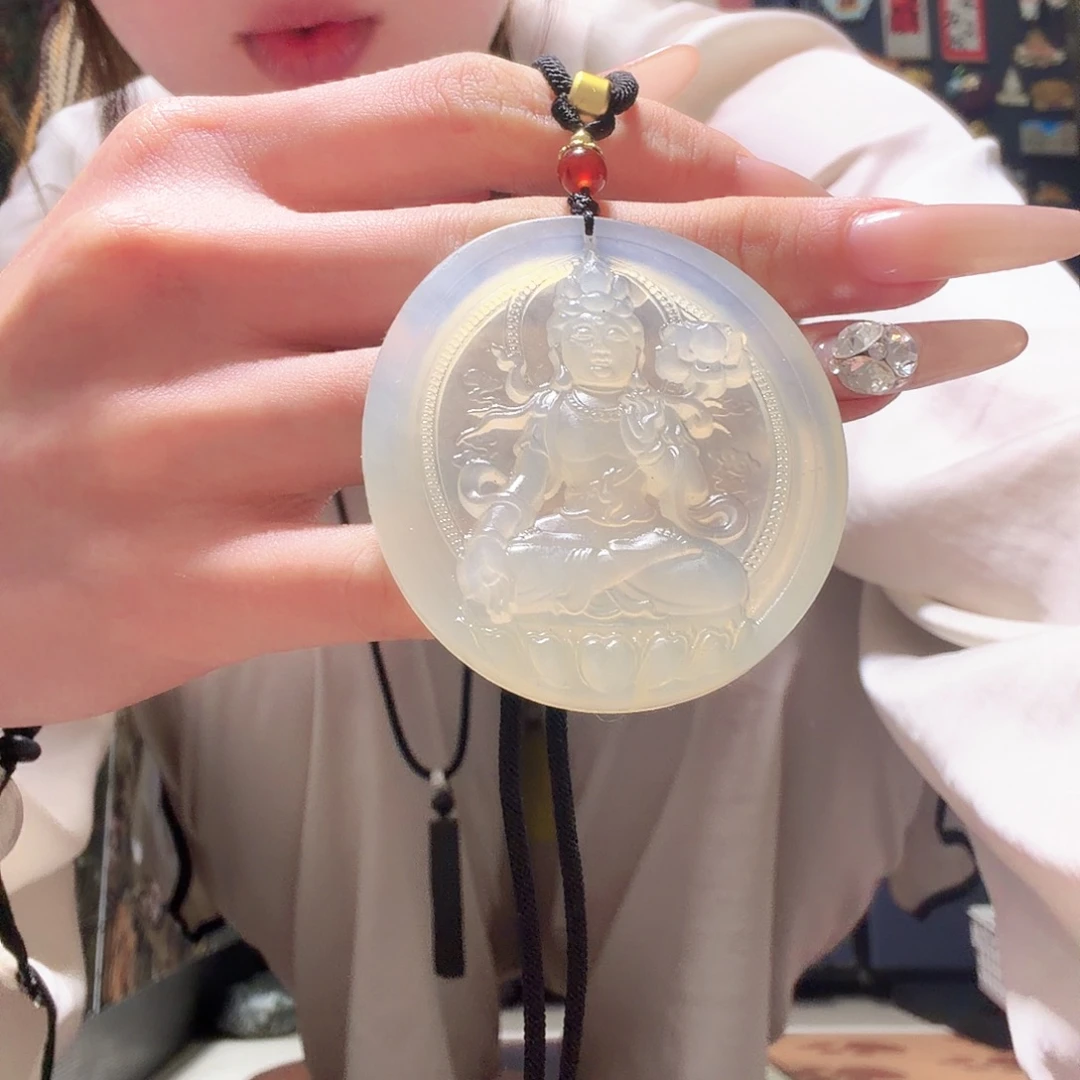 岫玉未镶嵌大势至菩萨