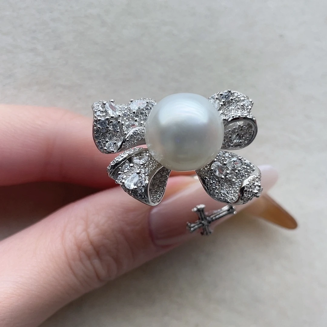 海水珍珠银S925镶嵌戒指34