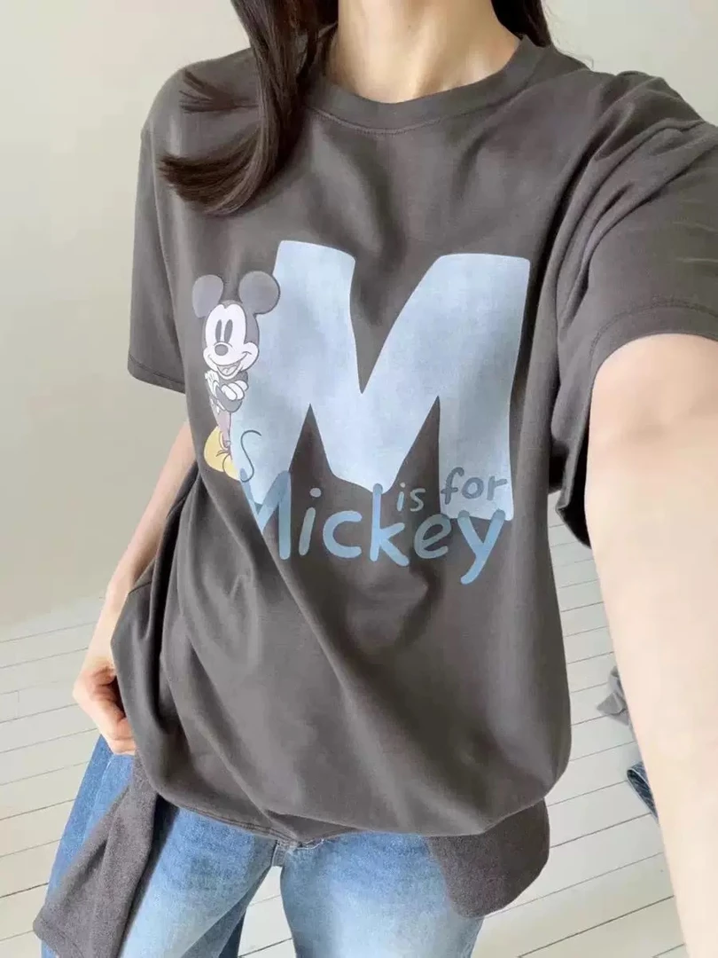 MO家米奇字母休闲百搭短袖T恤 韩韵小爱优选韩国东大门25春夏新款
