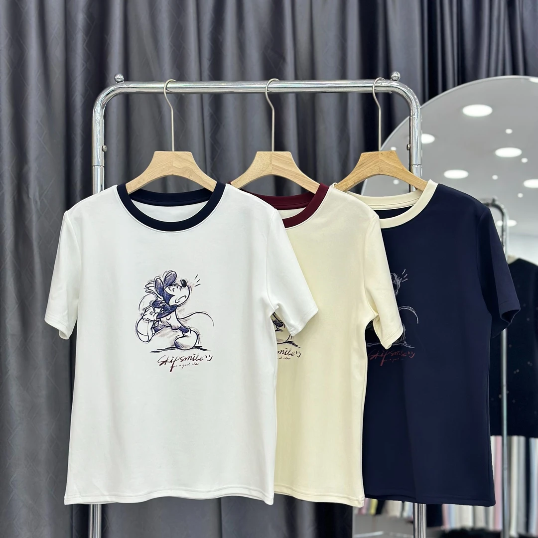 女款米奇印花圆领T恤832#