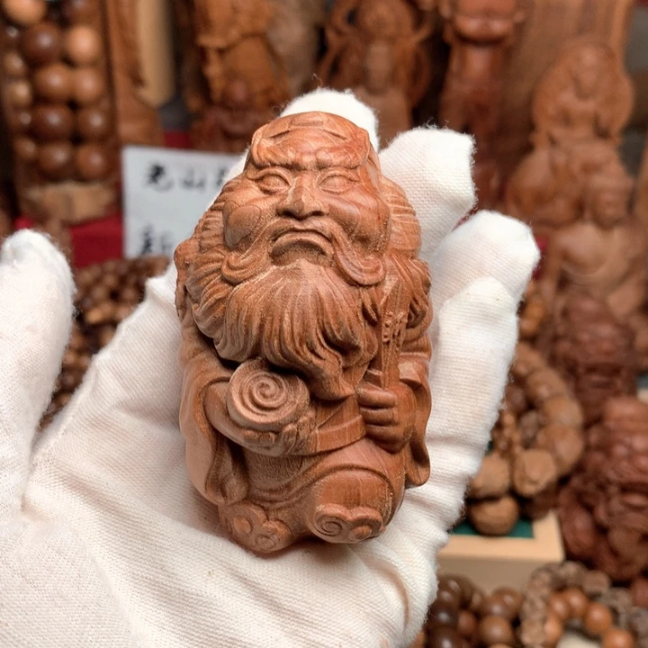 檀香木把件老山檀钟馗