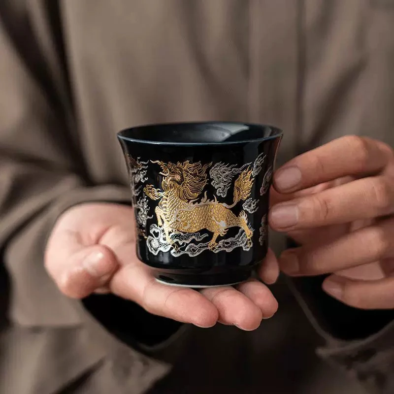 国宝窑金银搓麒麟主人杯@568(cp)