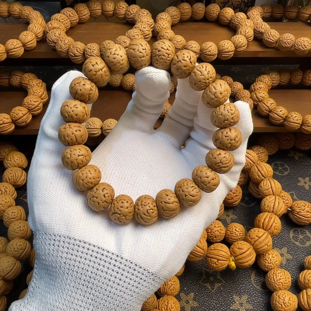 浪***青桃核手串树王纽扣
