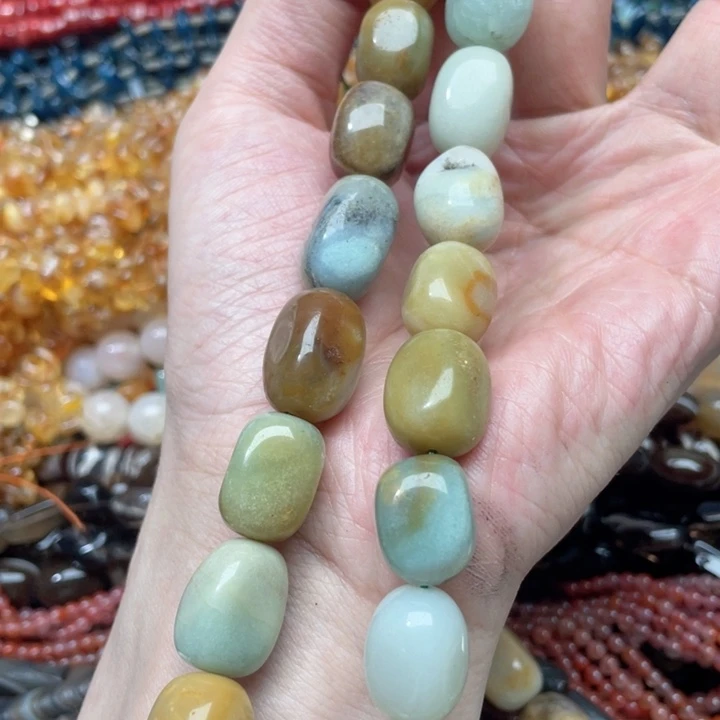 玛瑙/玉髓合金珠宝半成品一条13x18mm亚马逊