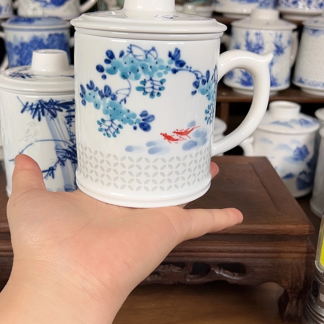 景德镇高温陶瓷办公杯家用