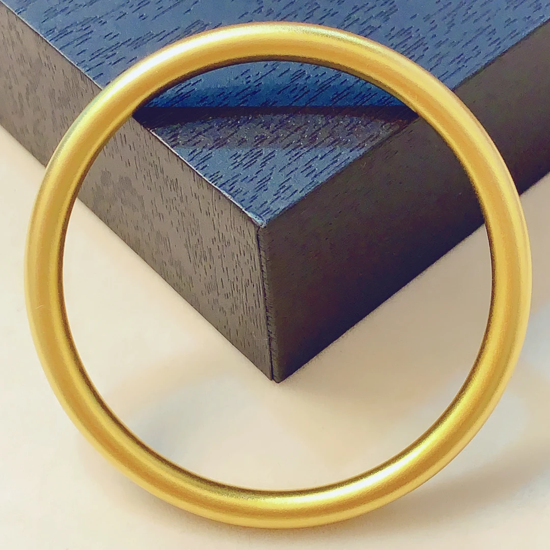 【厚壁】足 金999古法素圈手镯Y100