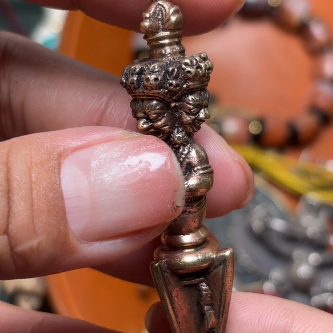 铜星月菩提吊坠项链