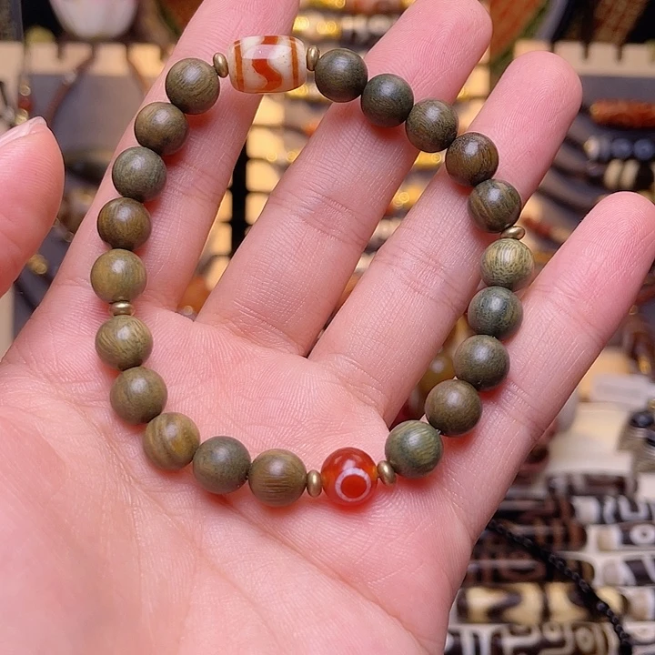 玛瑙/玉髓未镶嵌天珠手串