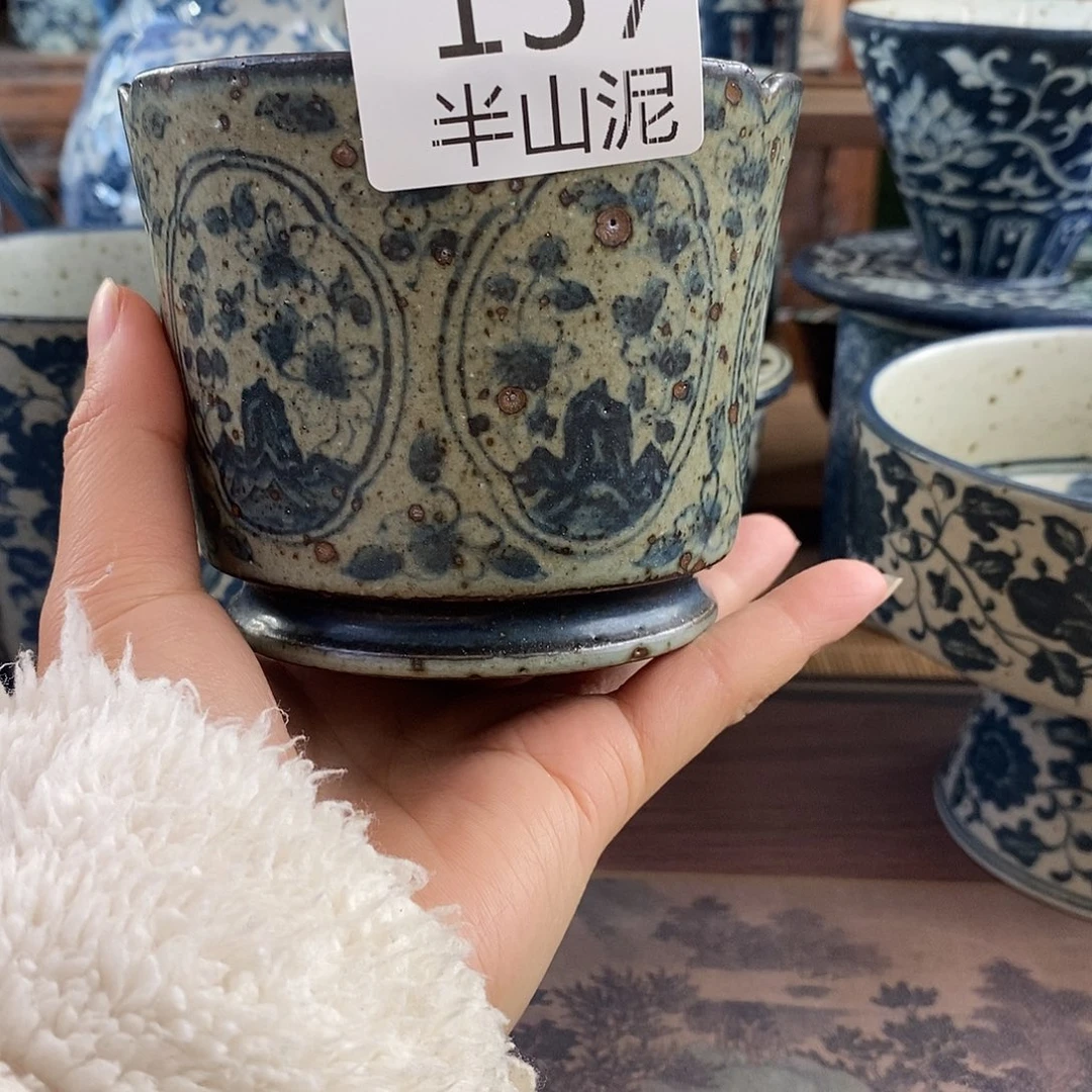 陶手工手绘青花高温陶瓷