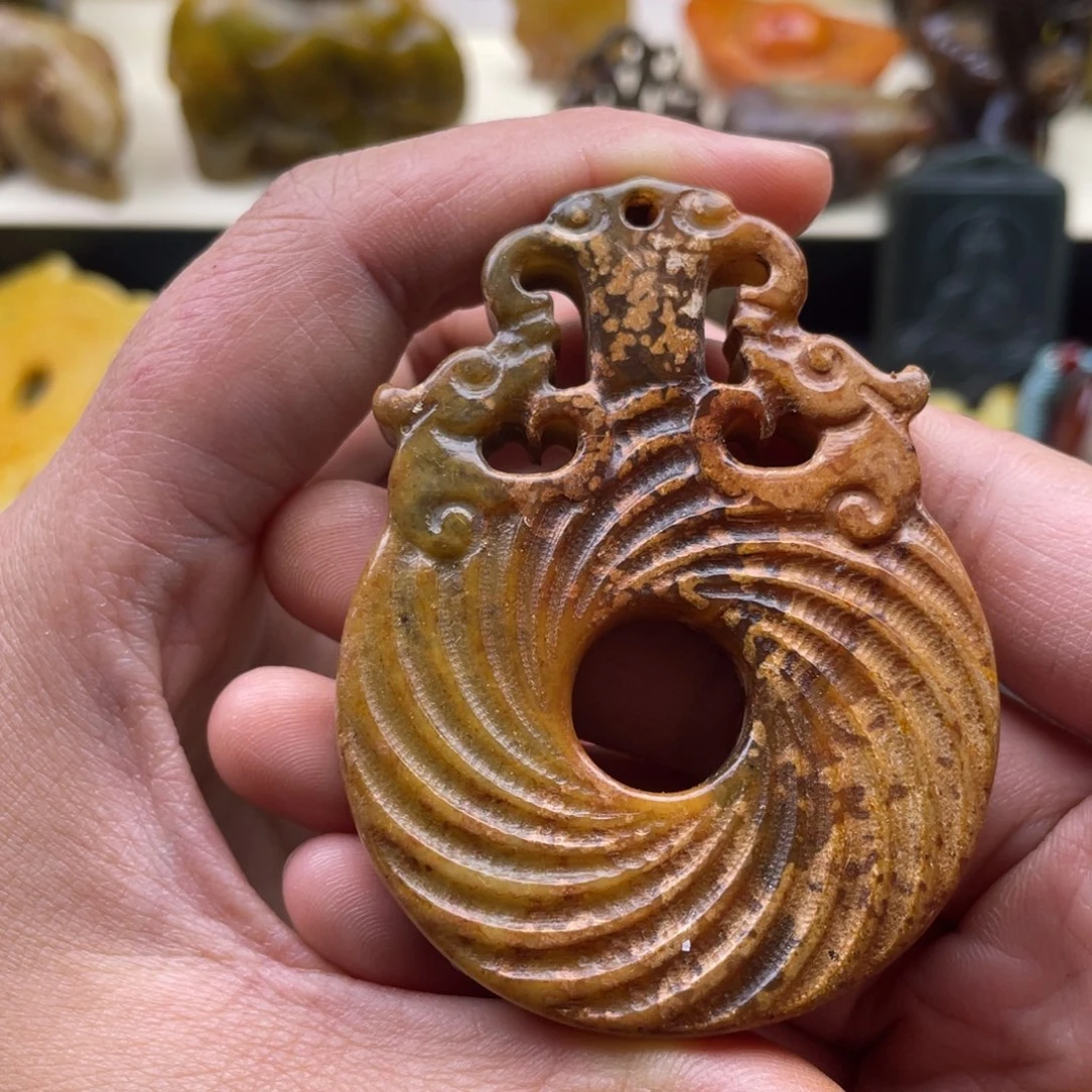 未镶嵌蛇纹石玉颈饰112