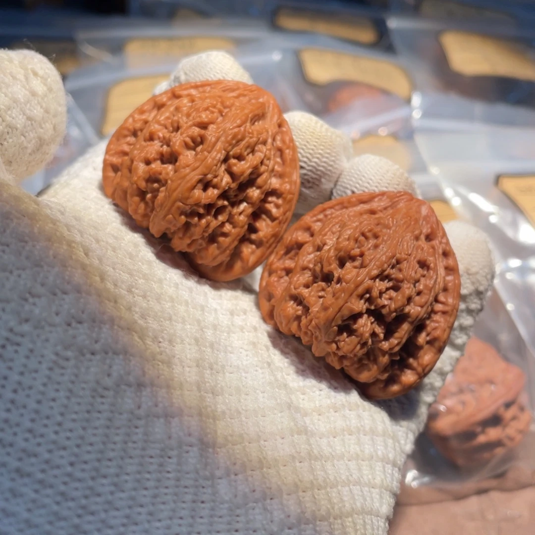 把件文玩核桃42三角密纹