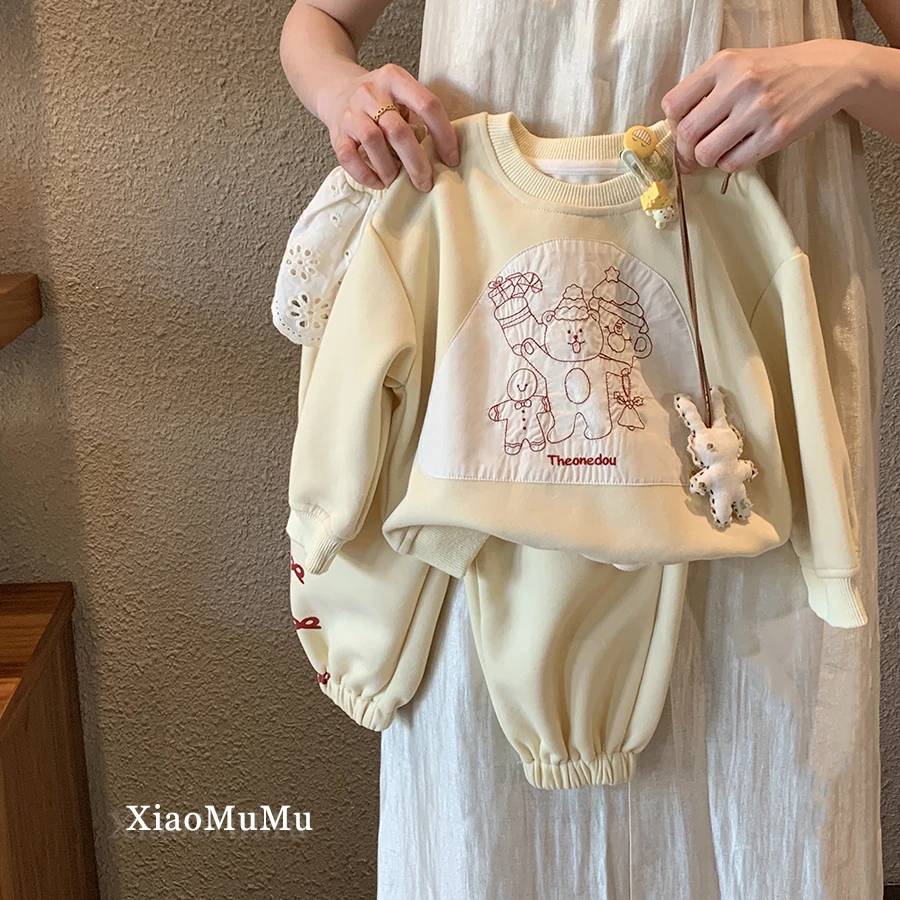 【现货】女童洋气套装春秋2025新款小童女宝宝休闲卫衣两件套可爱