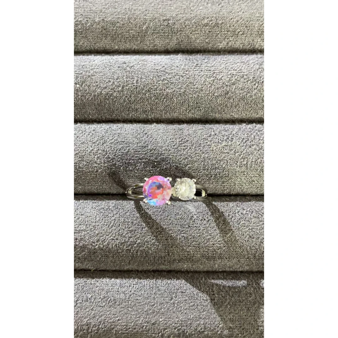 福玺甄选多色圆白戒指7839