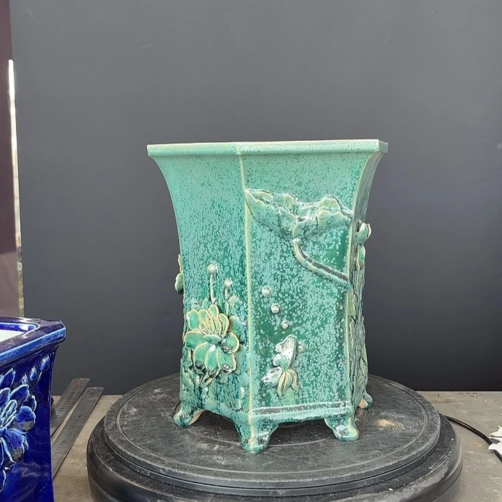 环***玺瑕疵石湾盆石湾盆色谱