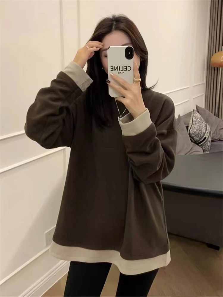 娜娜家冬季新款休闲百搭时尚衬衫女生打底8752