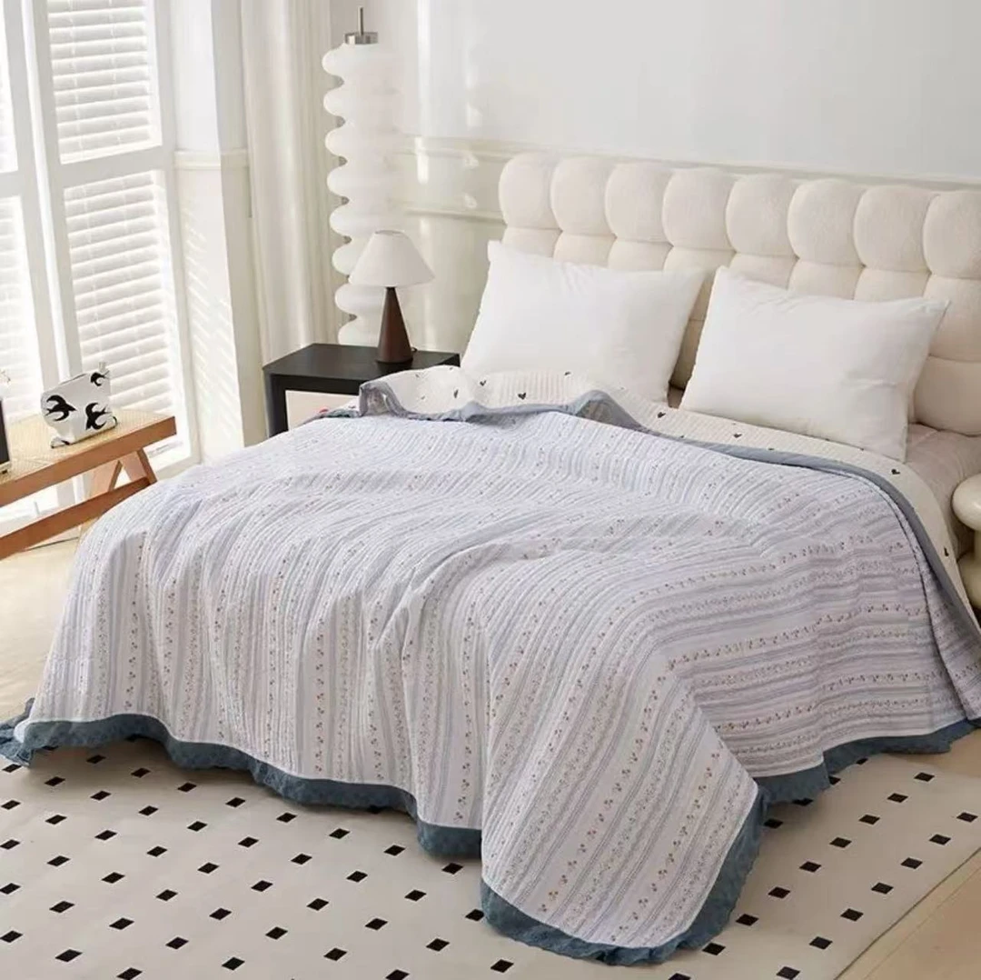 【法式蕾丝】四季通用床盖柔软亲肤透气可机洗