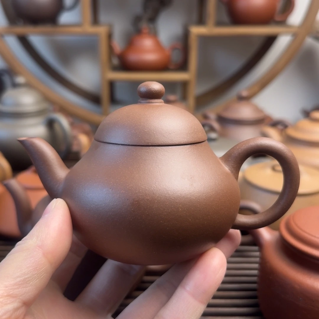 紫砂茶壶梨形200cc台西嫩底槽清