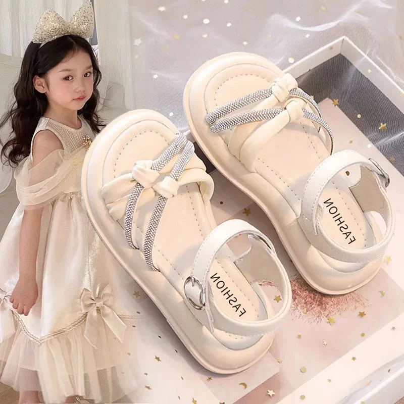 女童鞋子儿童公主凉鞋2025夏款中大童女宝宝软底洋气时尚百搭童鞋